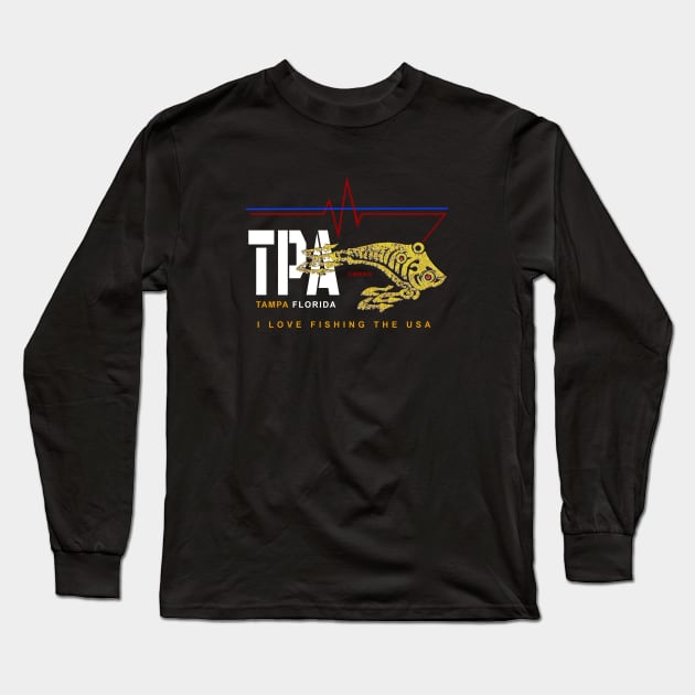 TPA, Tampa FL., i love fishing the USA Long Sleeve T-Shirt by The Witness